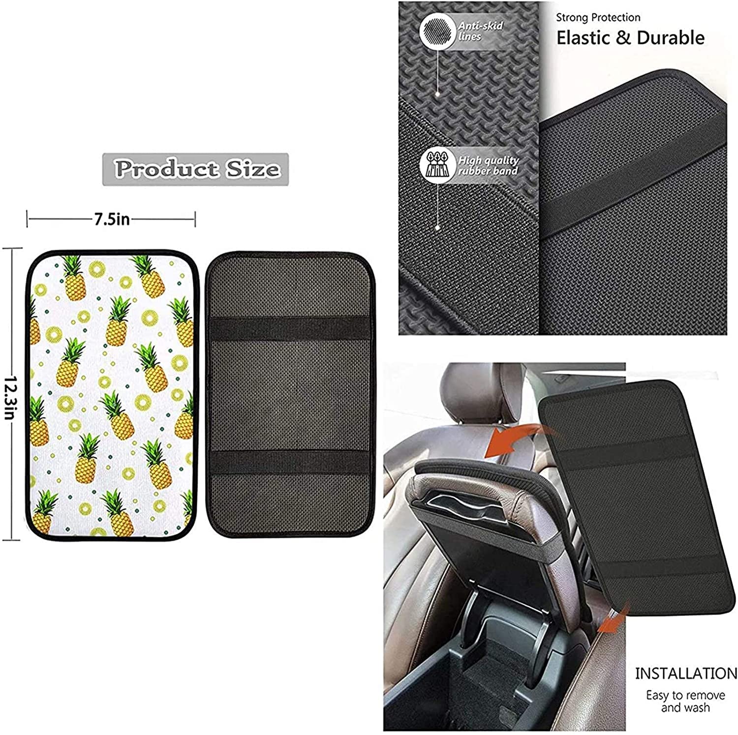 Hummingbird Rose Pattern Car Steering Wheel Cover Set with Seat-Belt Cover & Armrest Box - Soft & Non-Slip Car Accessories for Women - Perfect for Daily Commute & Road Trips