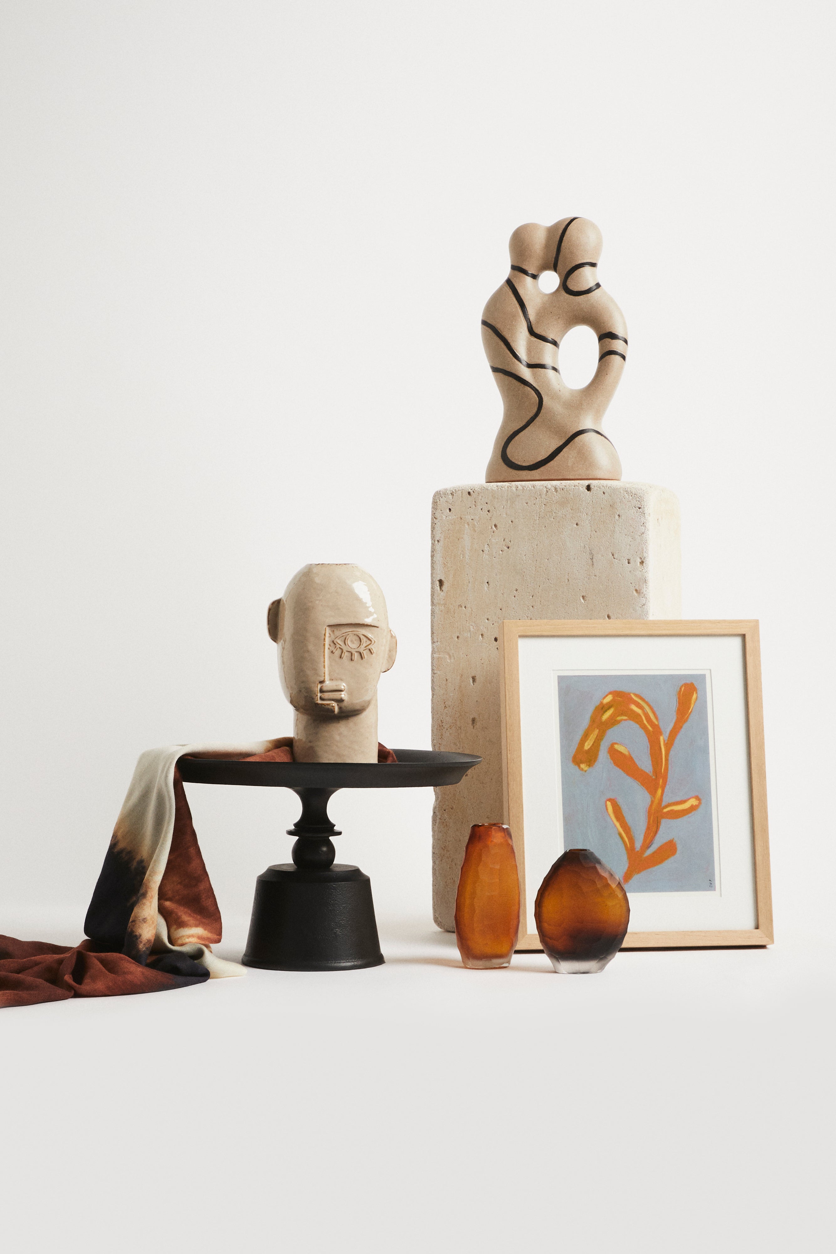 Husk Calypso Large Vase - Modern Boho Home Decor for Living Room, Bedroom & Wedding Centerpieces