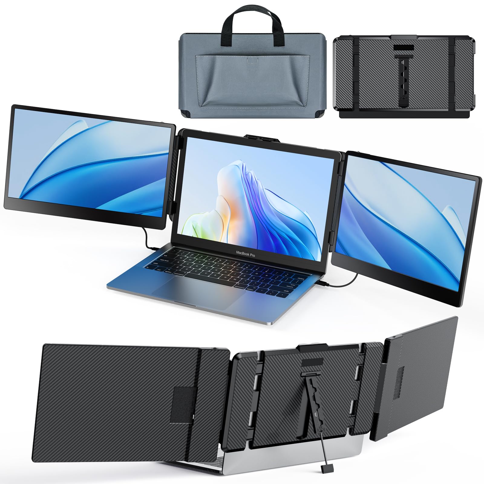 SMISEACOW S2 Portable Monitor - 14 Inch FHD 1080P Laptop Screen Extender with HDMI, USB-C for Travel, Business & Gaming | Dual Monitor Setup for Office, Home & Remote Work