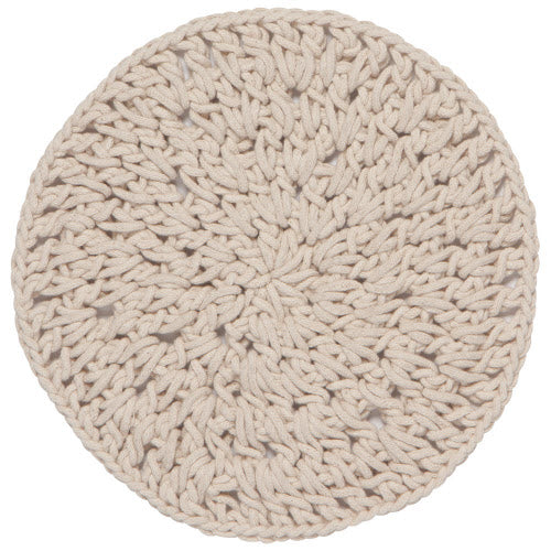 Danica Heirloom Knotted Trivet - Natural Cotton Handmade Hot Pad for Kitchen - Perfect for Protecting Tables from Hot Pots & Pans