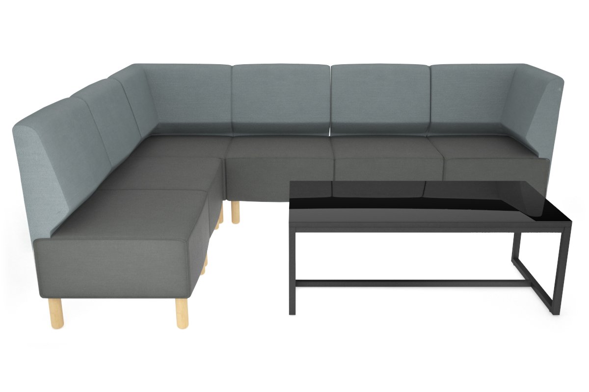 Modern L-Shaped Reception Lounge Sofa for Office Waiting Areas - Comfortable Visitor Seating with Stylish Design