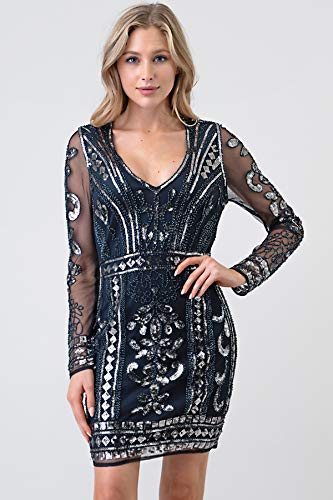 Elegant Women's Minuet Cocktail Dress - Bodycon Prom Formal Mini Dress for Evening Parties, Date Nights & Special Occasions