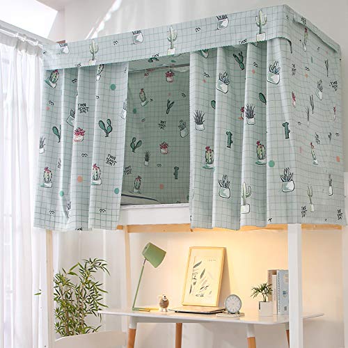 Printed Bed Canopy for Dormitory - Single Bed Shade Cloth with Rope & Clasp, Fits 4/4.5 Inch Bunk Beds (1.15m, Color 10) | Perfect for College Dorms, Privacy & Room Decor
