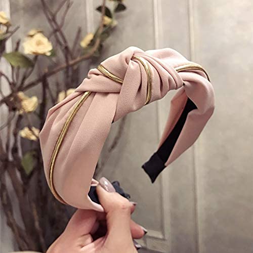 Women's Bow Knotted Headband - Yoga & Outdoor Hair Accessory (Pink)