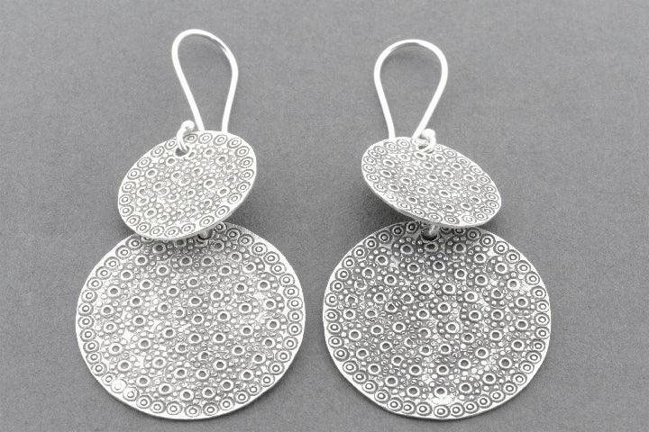 2-Pack Sterling Silver Disc Bubble Drop Earrings for Women - Elegant Dangle Earrings for Party, Wedding & Everyday Wear