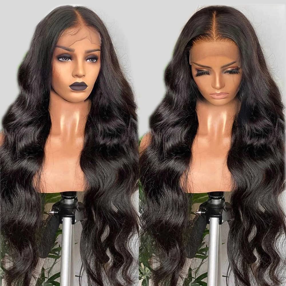 13x4 HD 180% Density Body Wave Lace Front Wigs Human Hair - Glueless Pre Plucked Bleached Knots with Baby Hair for Women (26 Inch) | Perfect for Daily Wear, Cosplay & Special Occasions