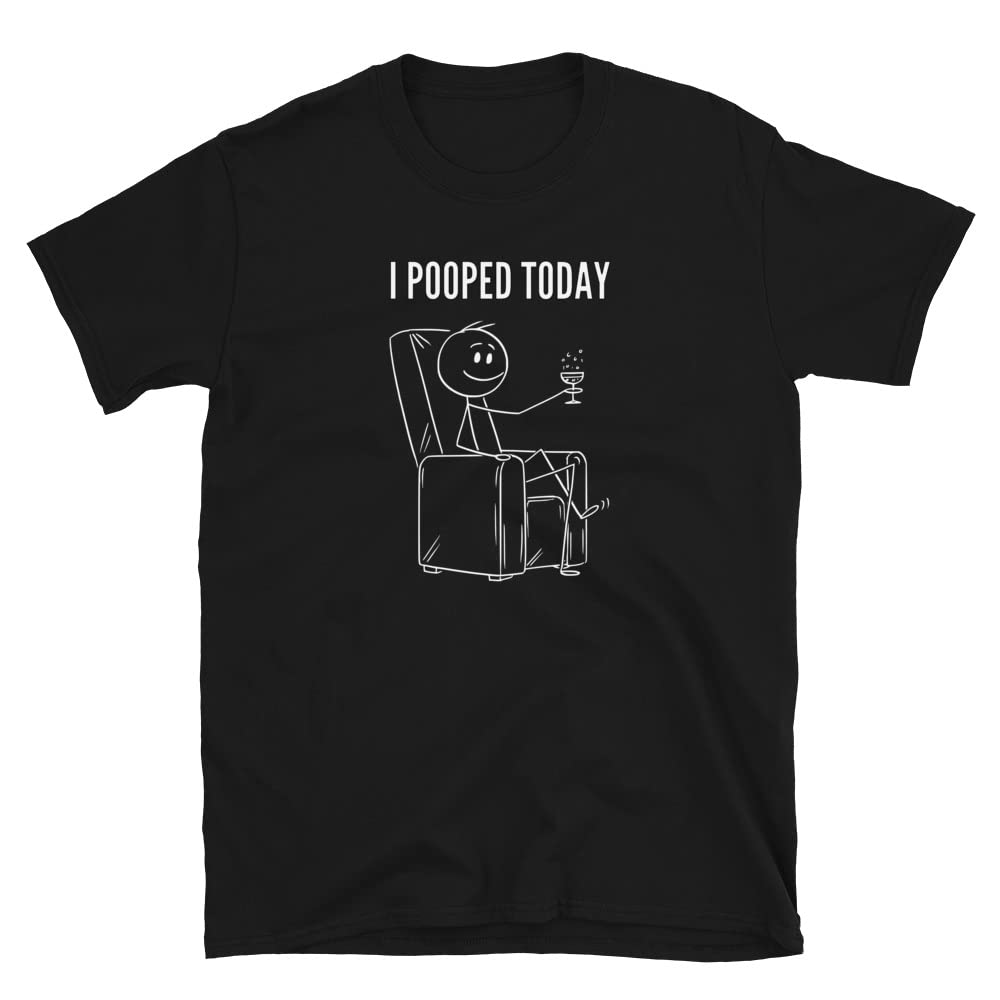 I Pooped Today Funny T-Shirt for Men | Playful Poop Design | Comfortable Cotton Tee for Casual Wear & Gag Gifts