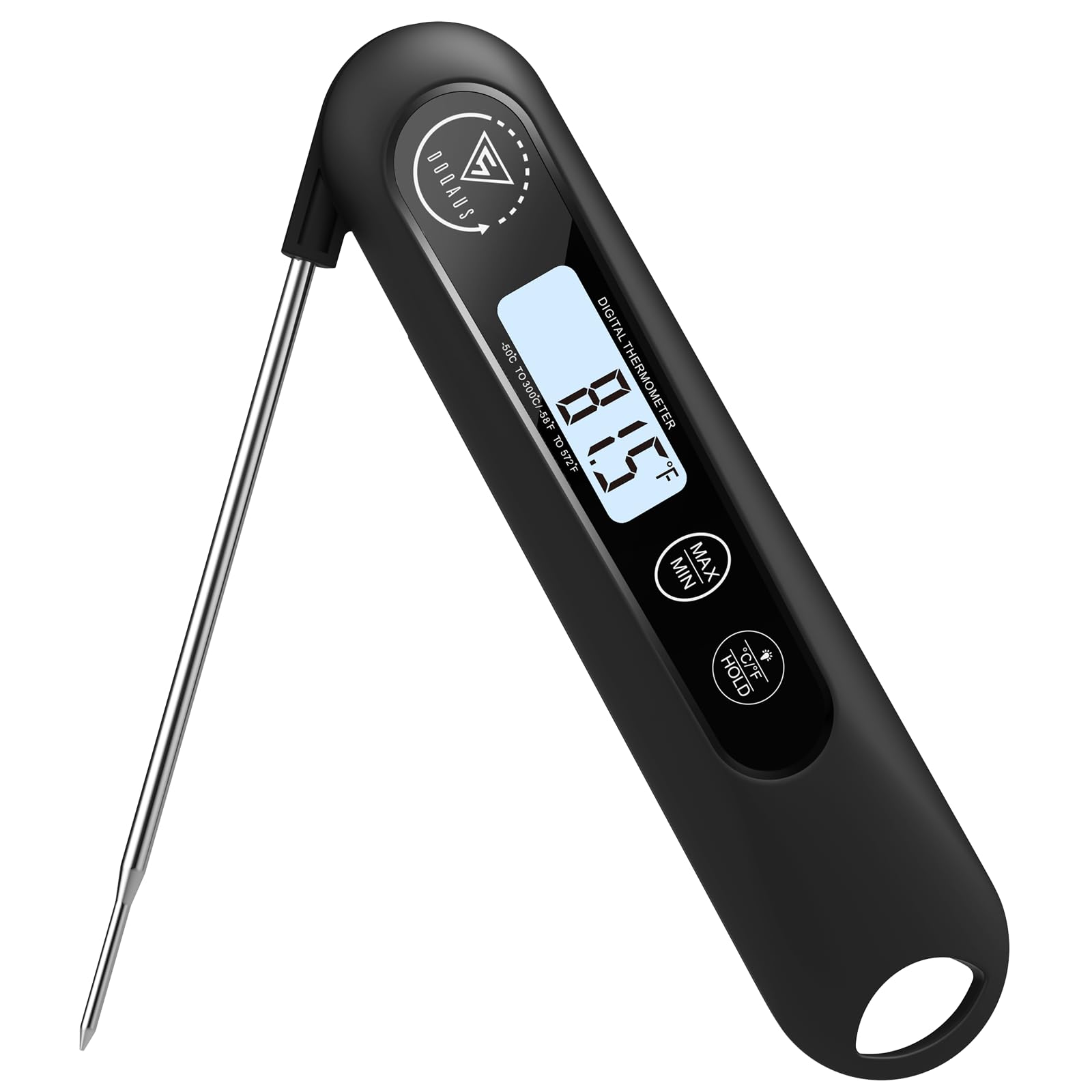 DOQAUS Digital Meat Thermometer - Instant Read Food Thermometer for Cooking, Grilling, Baking | Waterproof Kitchen Thermometer with Backlit LCD | Perfect for Turkey, BBQ, Bread, Sourdough | Indoor & Outdoor Cooking Essential
