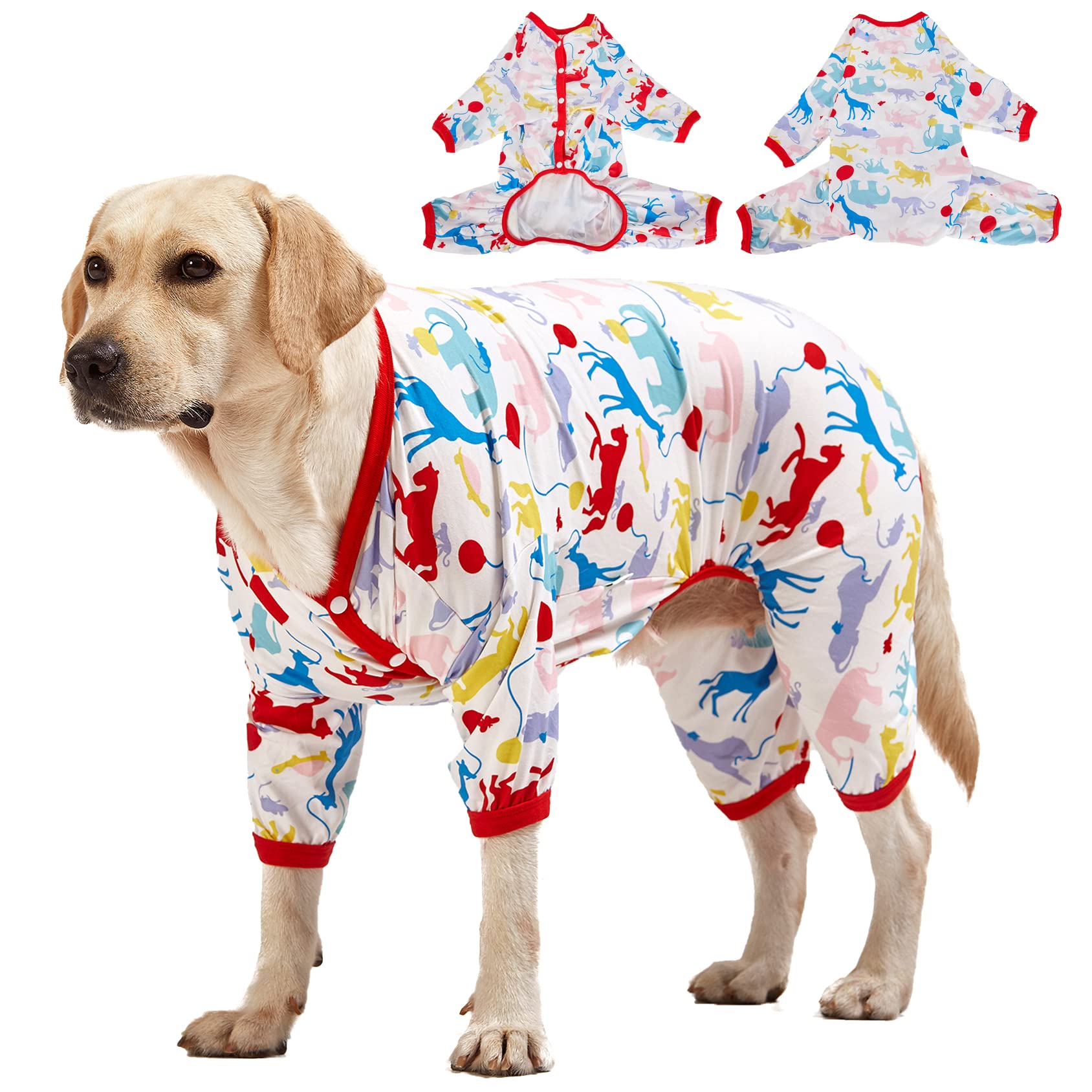 LovinPet Large Dog Pajamas for Giant Breeds - Soft Lightweight Pullover Recovery Shirt for Post-Surgery Comfort | Cozy Dog Jammies for Medium to Large Dogs | Perfect for Winter Nights & Post-Operative Care