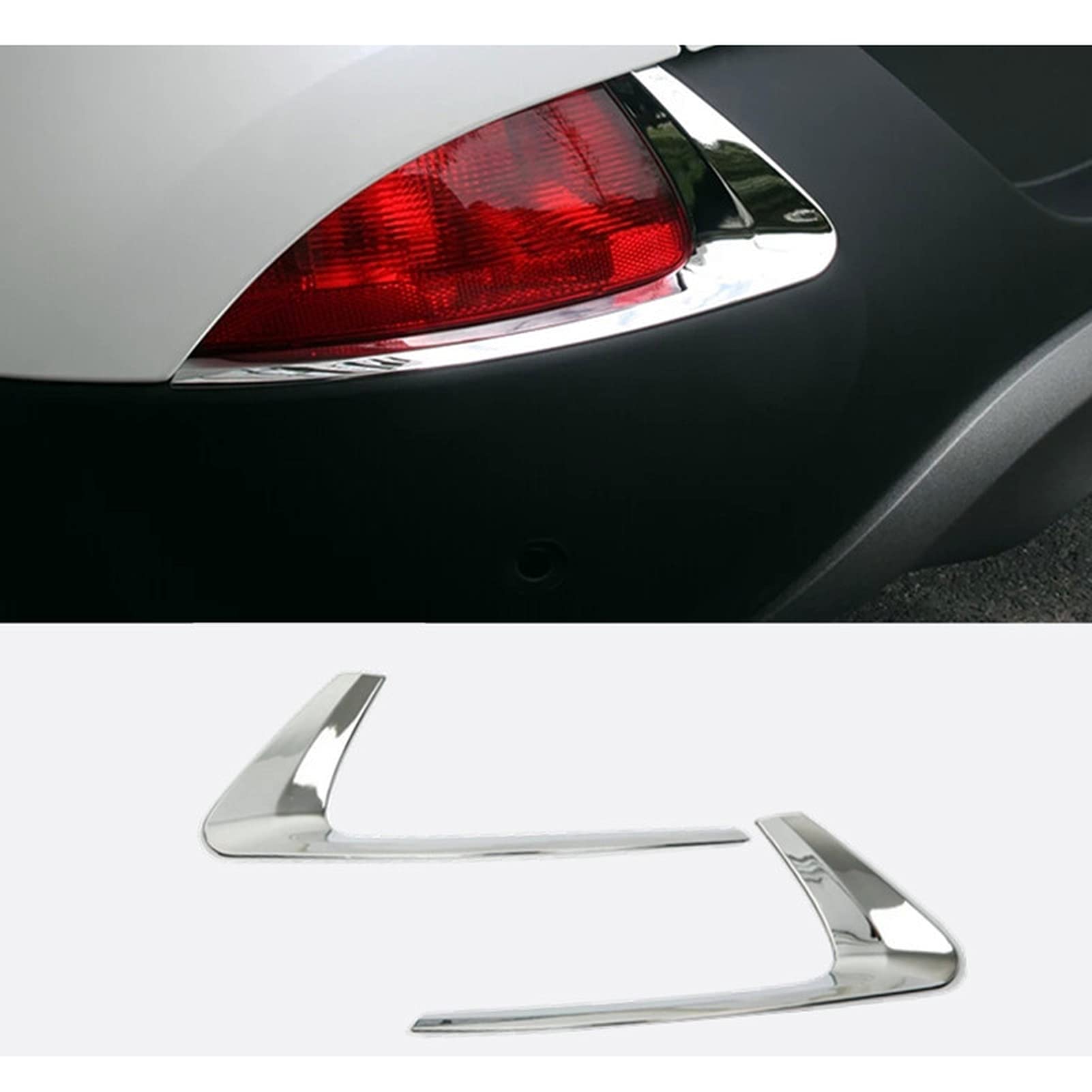 YKANZS ABS Chrome Rear Fog Light Covers & Trim - Compatible with Renault Kadjar 2015-2018 - Car Styling Accessories for Enhanced Visibility & Aesthetic Upgrade (Perfect for Night Driving & Custom Car Mods)