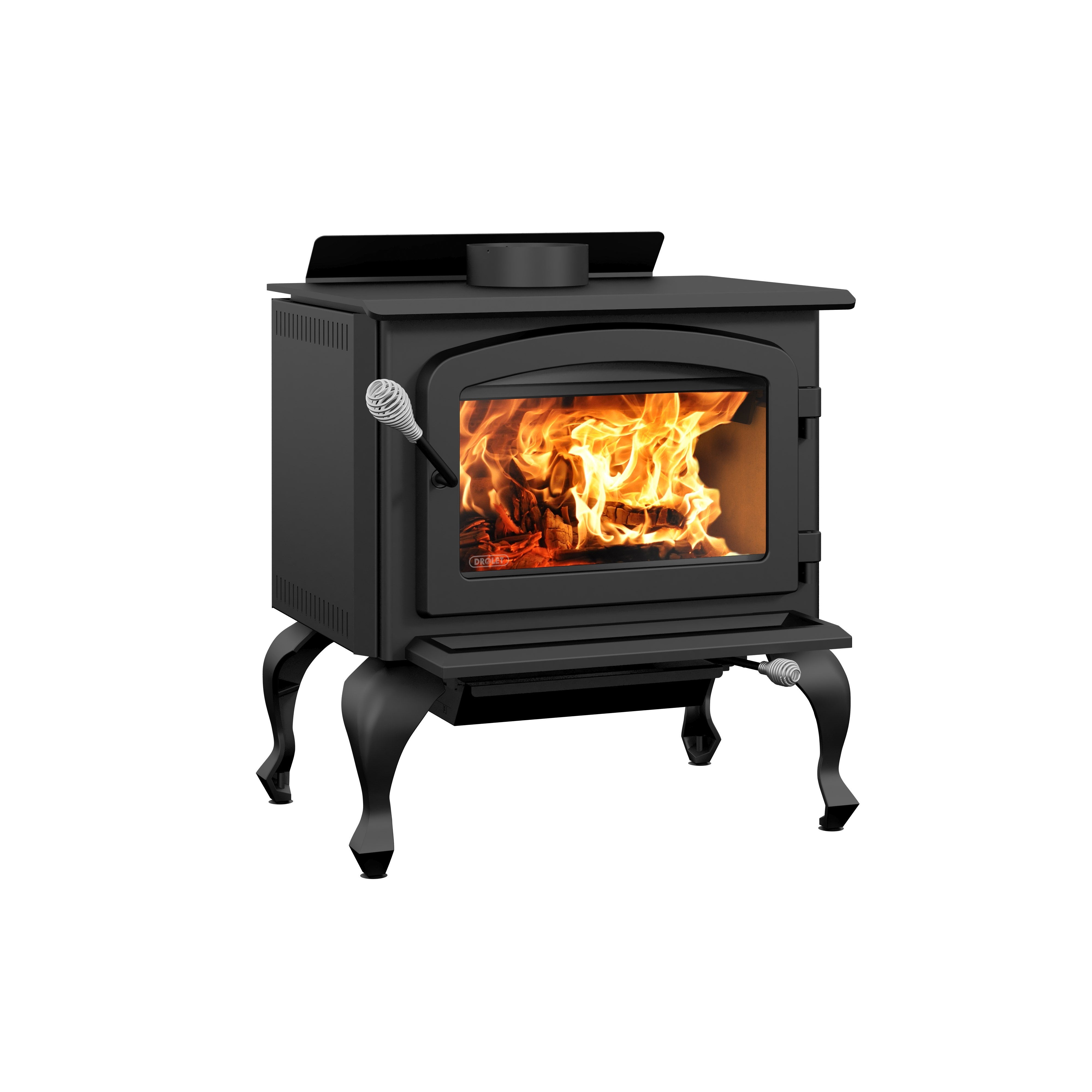 Drolet Columbia II EPA Certified 1,800 Sq. Ft. Wood Burning Stove - Efficient Heating for Cabins, Homes & Outdoor Spaces