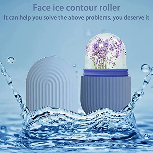 Royal Enterprise Ice Face Roller - Leak-Proof Silicone Facial Massager for Puffiness & Dark Circles | Reusable Pink Ice Cube Mold for Face & Eye Care | Skin Tightening & Cooling Beauty Tool for Morning Routine & Post-Workout Recovery