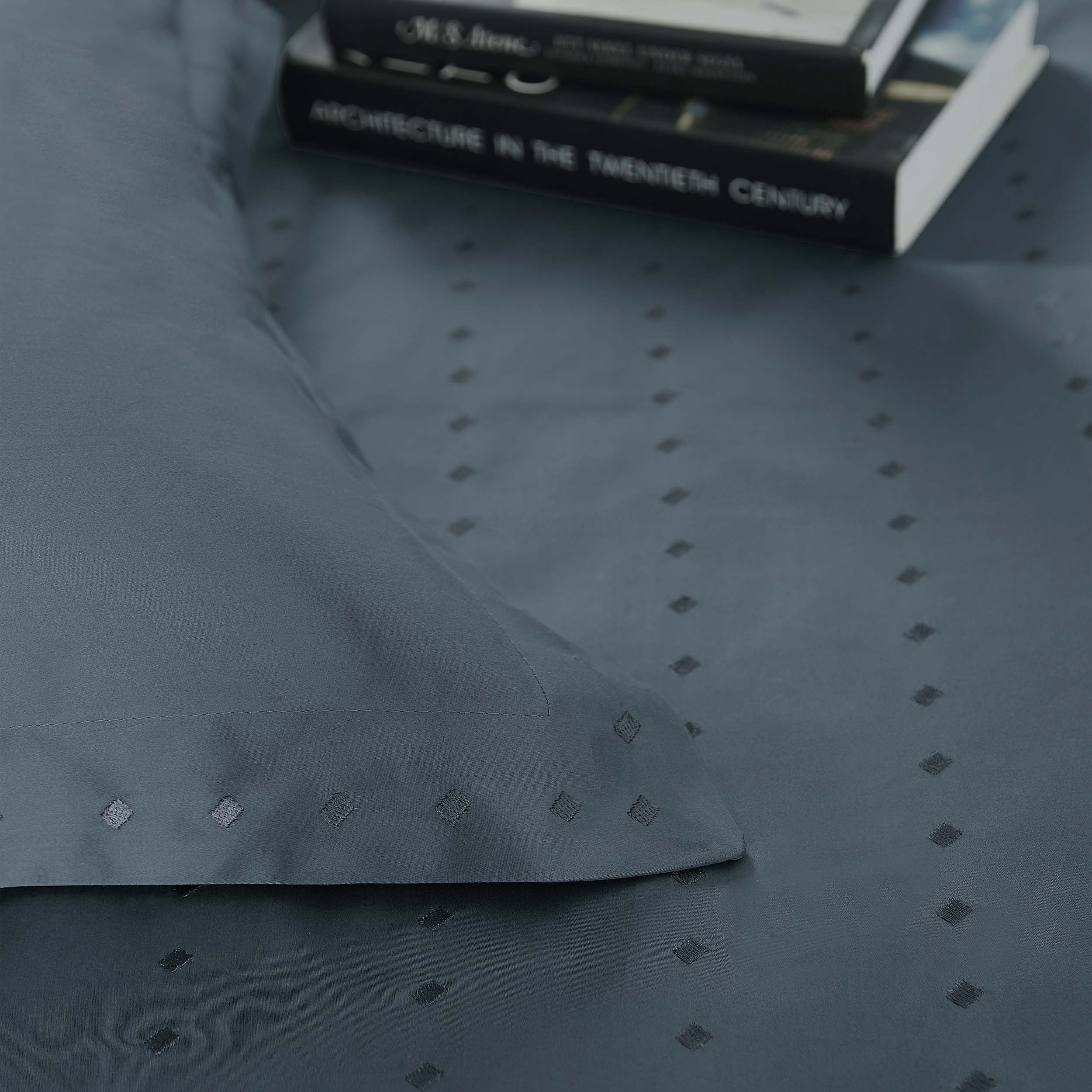 Premium Brandon Cotton Embroidered Duvet Cover Set - Soft & Breathable Bedding for All Seasons | Perfect for Master Bedroom, Guest Room & Dorm Decor
