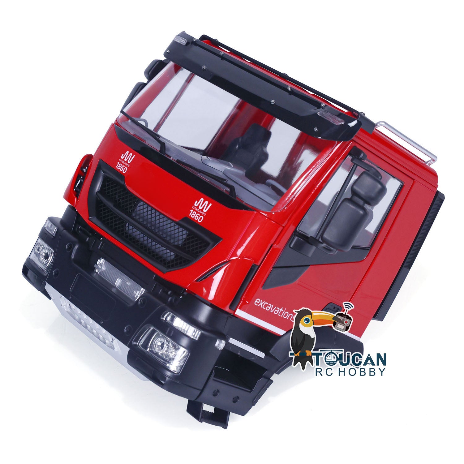 1/14 Scale TAMIYA RC Truck Dumper Plastic Car Shell with Interior Spare Parts - DIY Radio Control Tipper Model Car Accessory for Hobbyists & Collectors - Perfect for RC Racing, Off-Road Play & Display