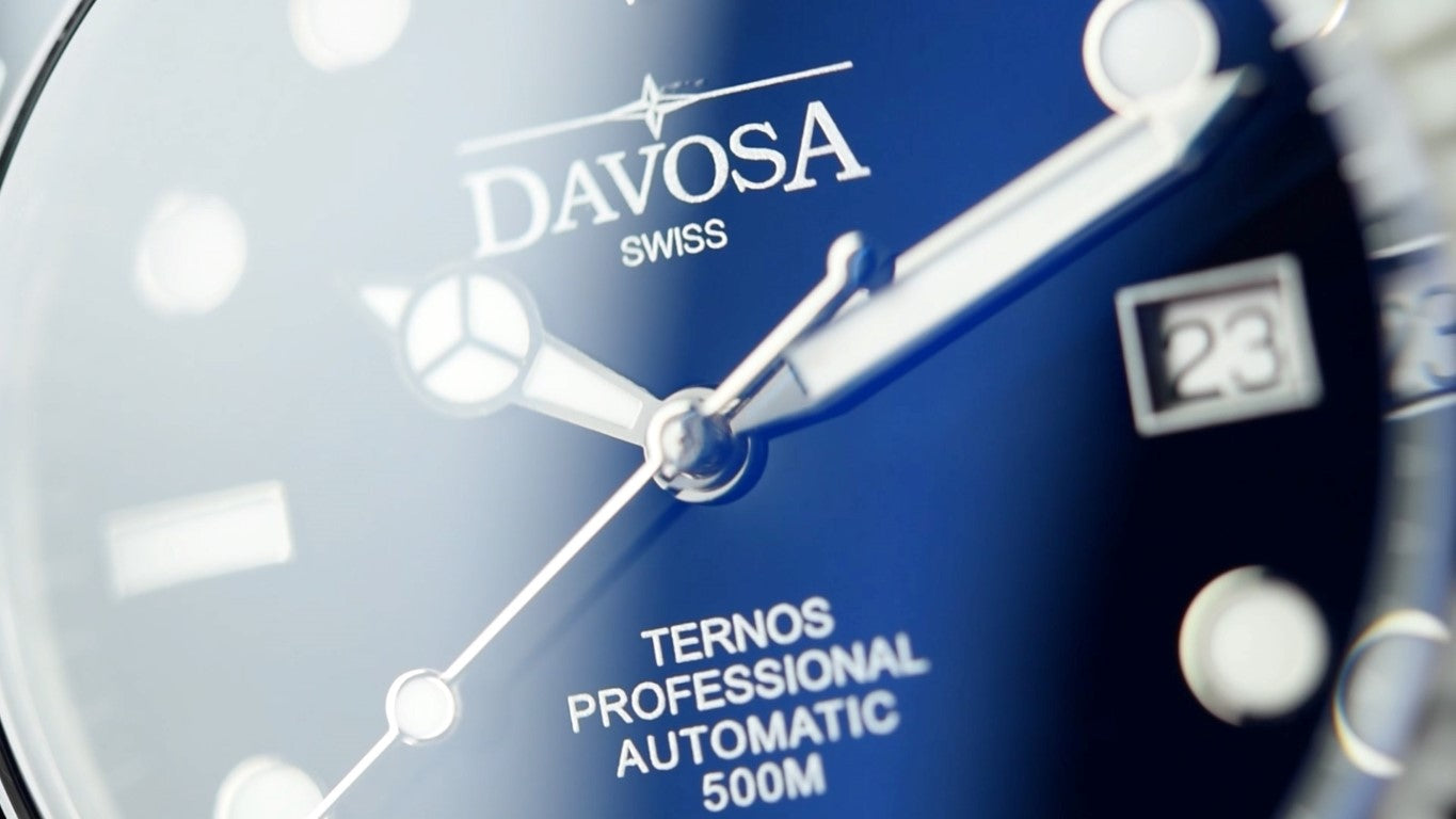 Pre-Owned Davosa Ternos Professional 161.559.95 Men's Swiss Automatic Watch - Luxury Dive Watch for Business, Travel & Water Sports