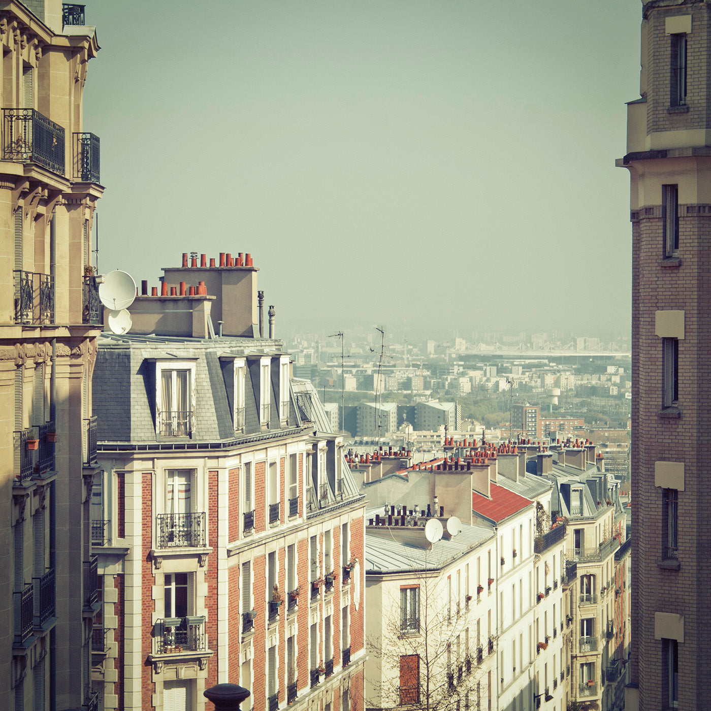 Paris Rooftops Wall Art Print - Stunning Cityscape Photography from Getty Images - Perfect for Home & Office Decor