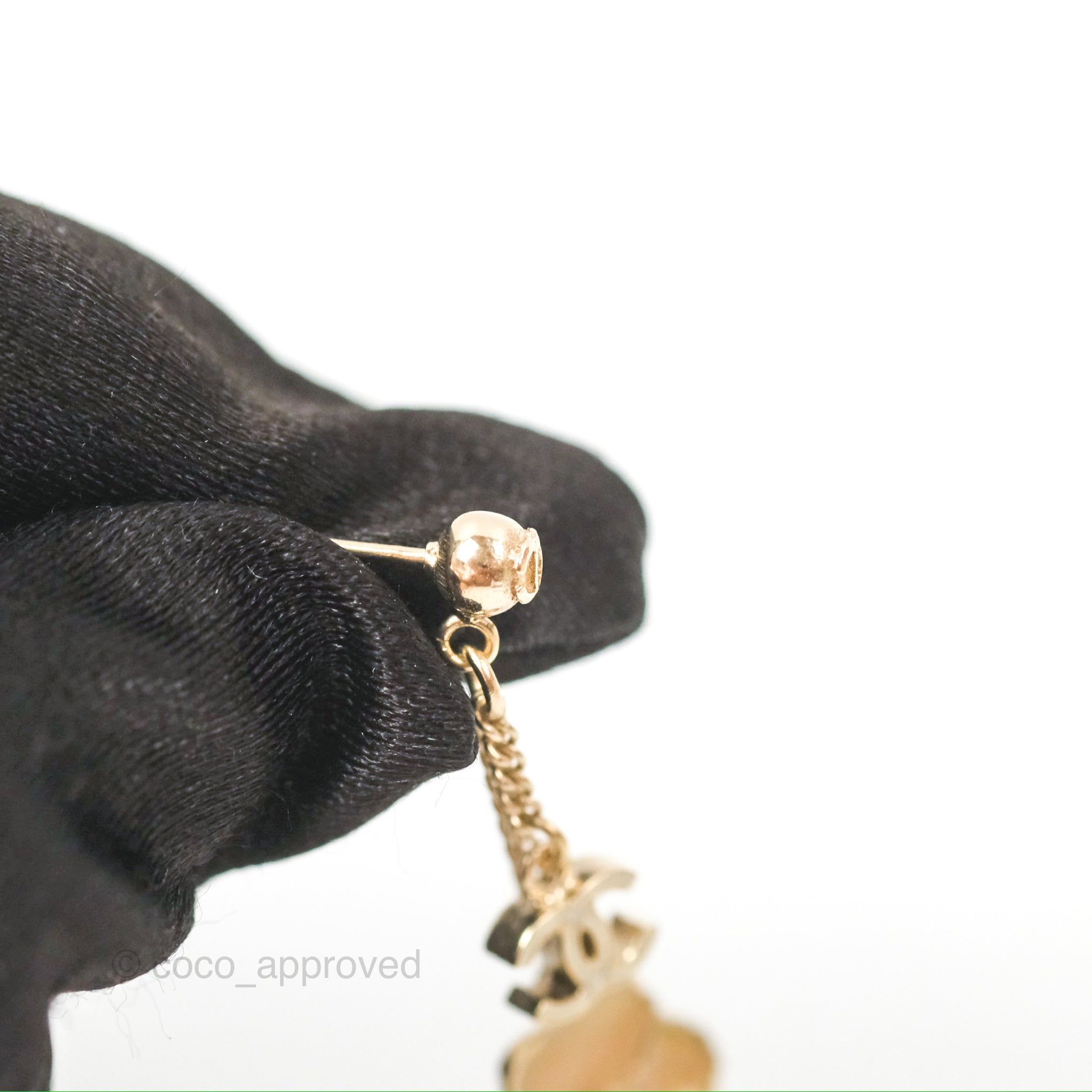 Chanel CC Flower Drop Earrings - Gold Tone 13C - Luxury Fashion Jewelry for Women, Perfect for Parties, Weddings & Special Occasions
