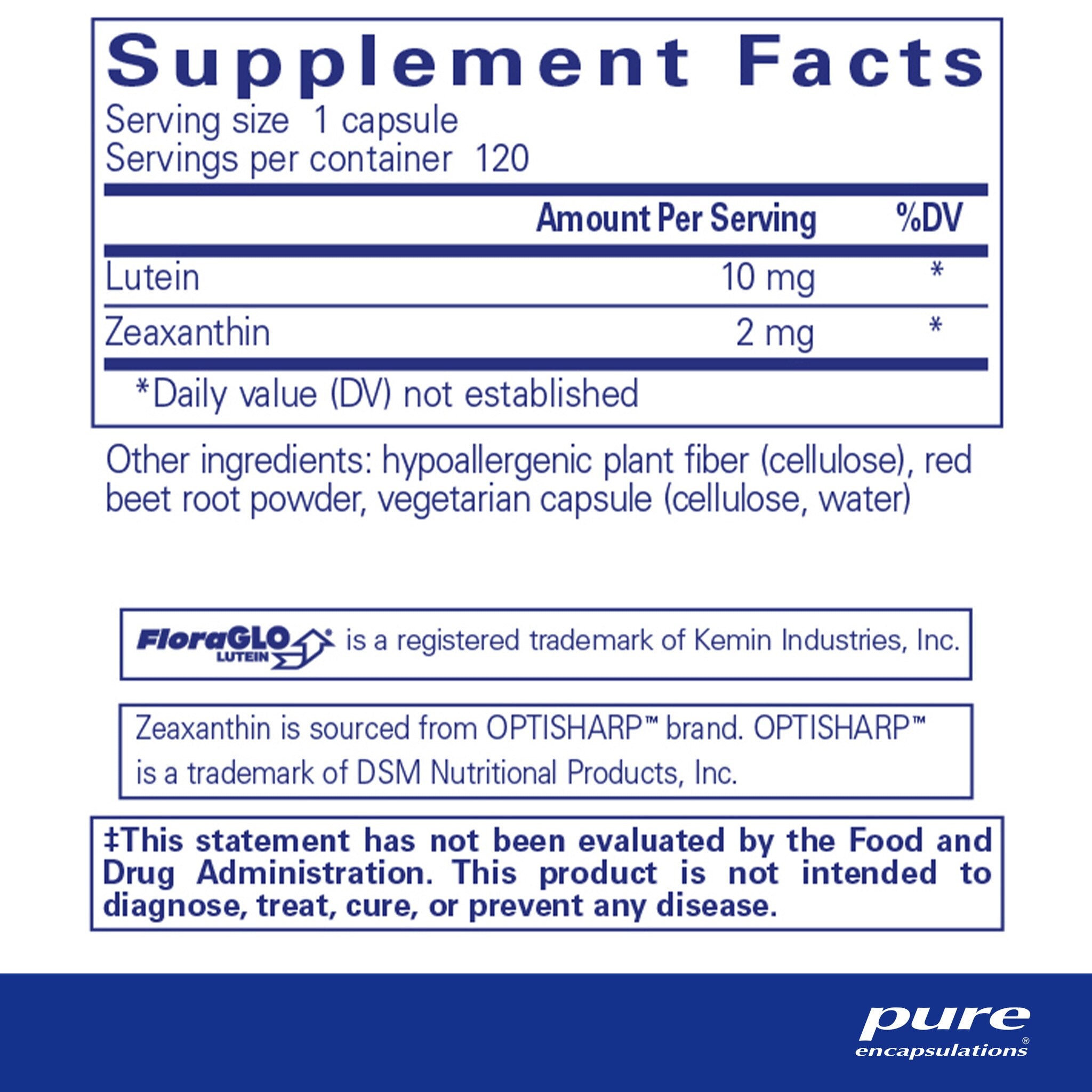 Pure Encapsulations Lutein & Zeaxanthin Supplement - Eye Health Support for Vision & Macular Protection - Ideal for Computer Users & Aging Eyes