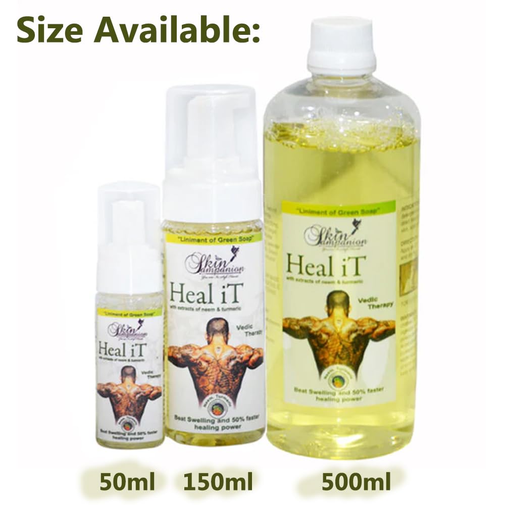 Heal-It Tattoo Aftercare Foaming Soap - 50ml | Gentle Cleanser for New Tattoos & Piercings | Promotes Healing & Prevents Infection | Ideal for Post-Tattoo Care & Skin Recovery