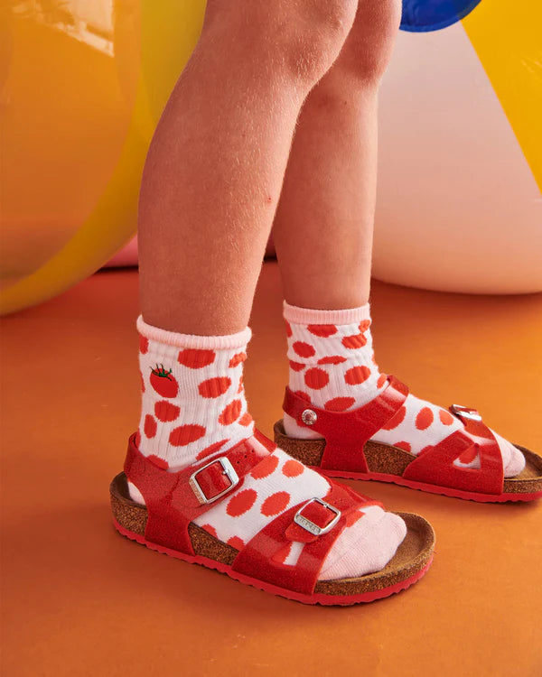 Kip & Co Tomato Spot Socks - Fun & Colorful Novelty Socks for Women & Men - Perfect for Gifts, Parties & Everyday Wear