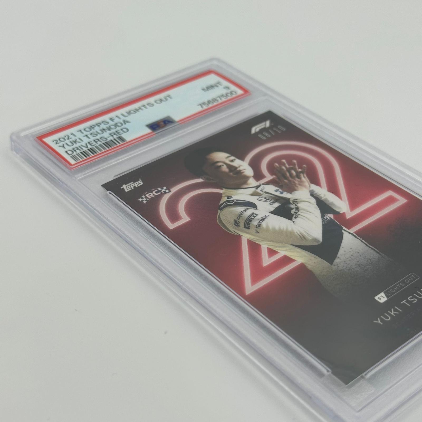 PSA 9 2008/10 Yuki Tsunoda Formula 1 Driver Red Parallel Trading Card - Perfect for F1 Collectors, Racing Fans, and Sports Memorabilia Enthusiasts