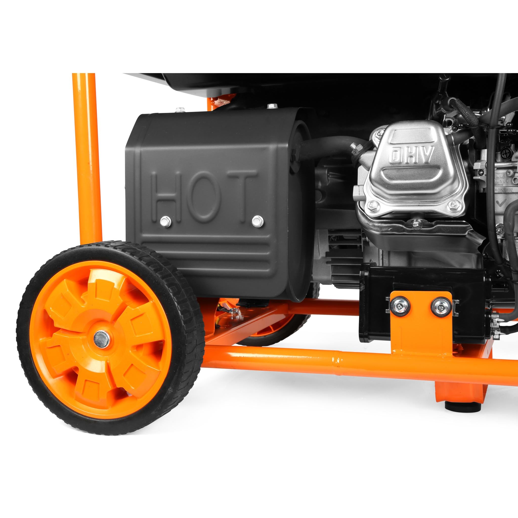 WEN DF430X 4375W Dual Fuel Portable Generator with Wheel Kit & CO Sensor - Perfect for Camping, Home Backup Power & Outdoor Events