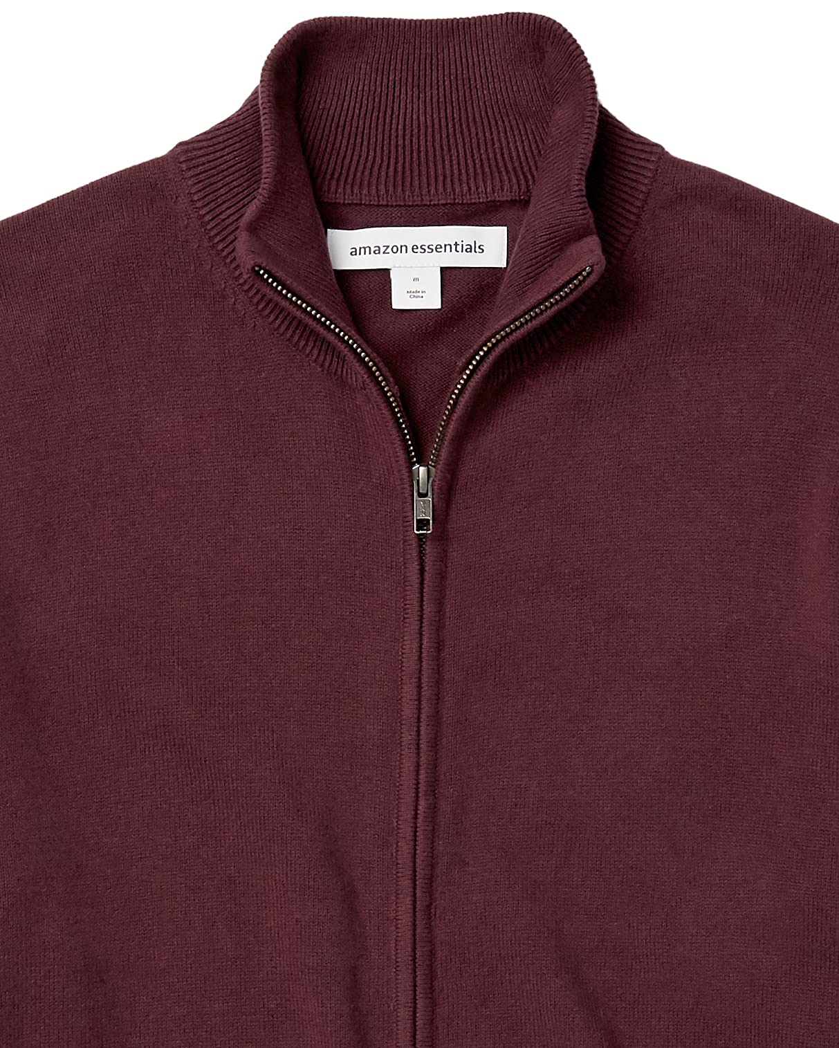 Amazon Essentials Men's Full-Zip Cotton Sweater - Lightweight Comfortable Pullover for Casual Wear, Work & Outdoor Activities