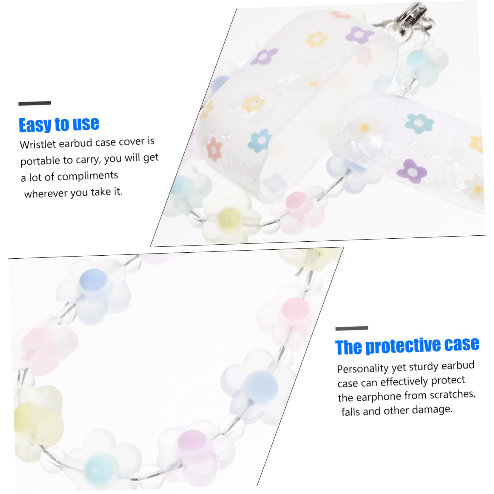 Veemoon Premium TPU Earbuds Case Cover - Durable Earphone Protector with Key Fob for AirPods & Wireless Earbuds | Perfect for Travel, Gym & Daily Storage