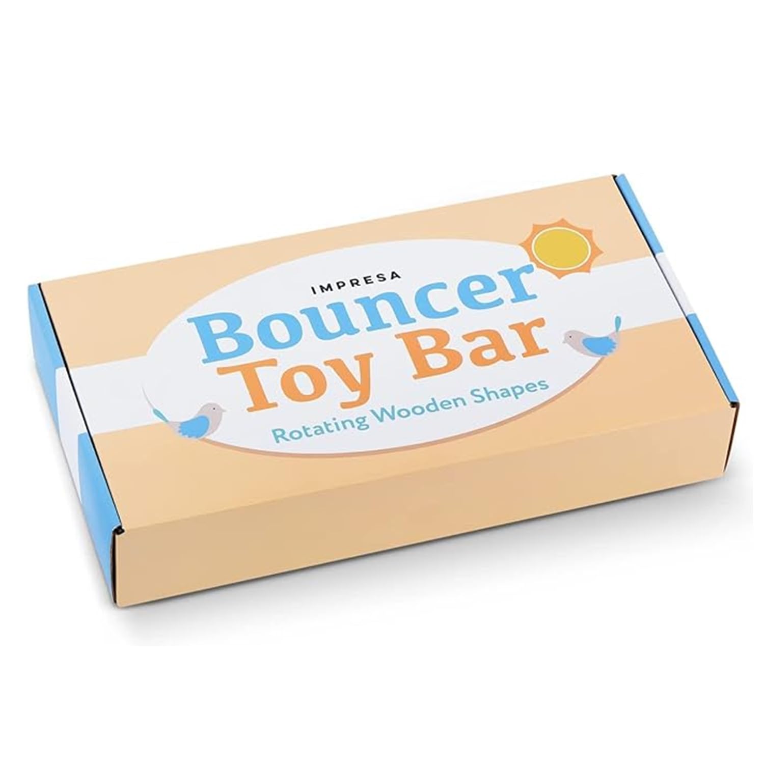 Impresa Wooden Toy Bar for BabyBjorn Bouncer - Natural Wood Baby Toy for Motor Skill Development - Perfect for Playtime, Tummy Time & Sensory Stimulation