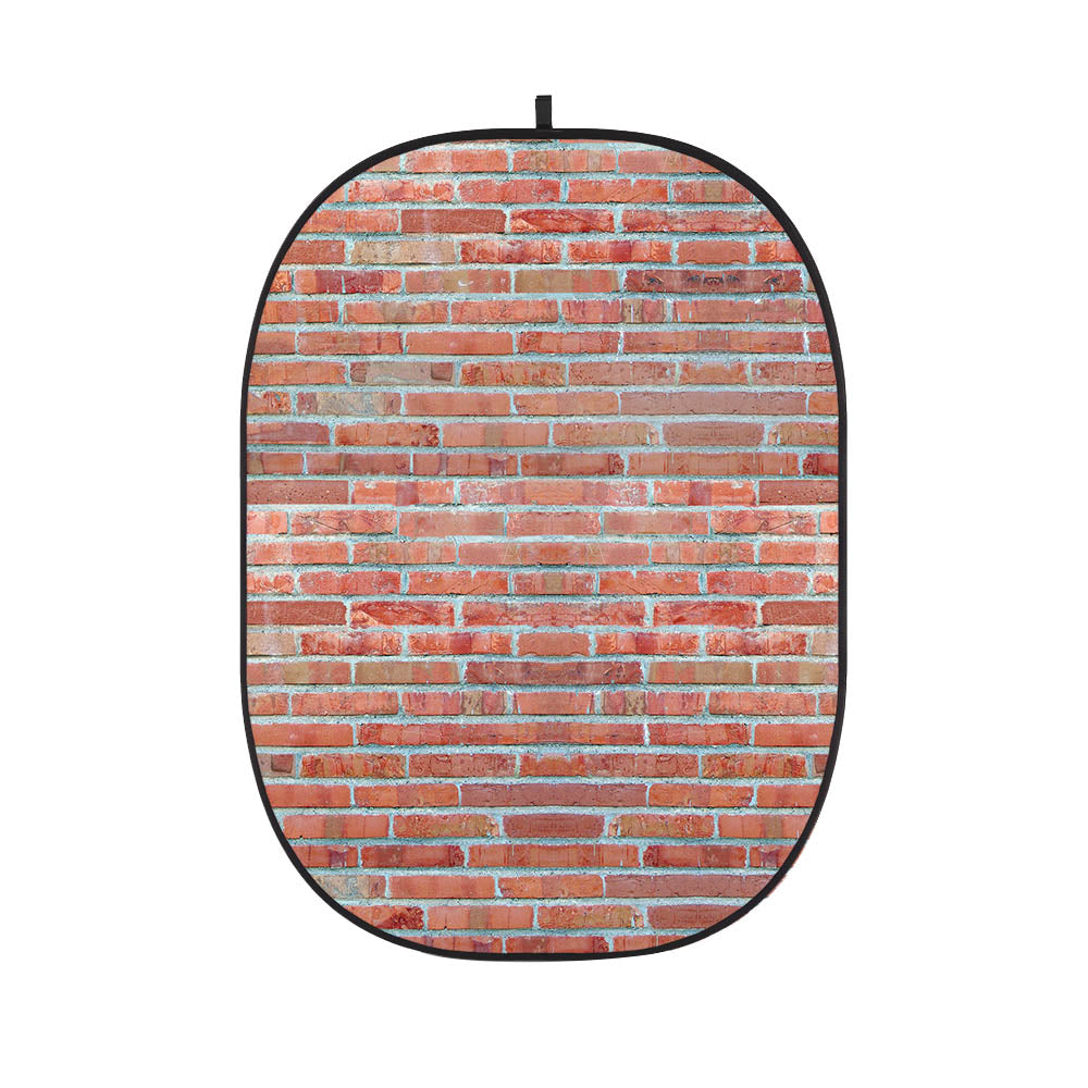 CBA WB0007 2x1.5m Brick Wall Collapsible Backdrop for Photography Studio, YouTube Videos, TikTok Background, and Home Decor