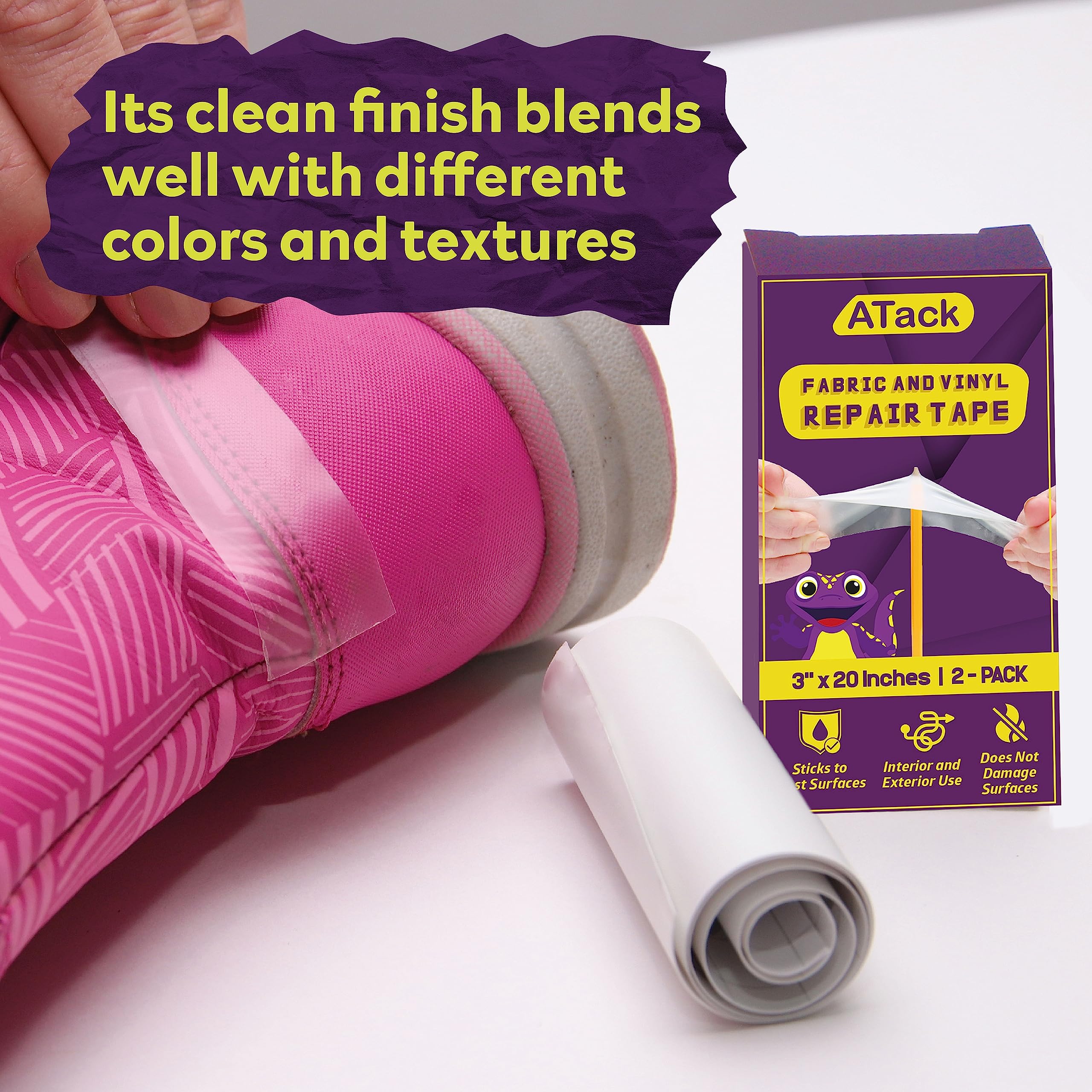 ATack Clear Waterproof Vinyl & Fabric Repair Tape - 3