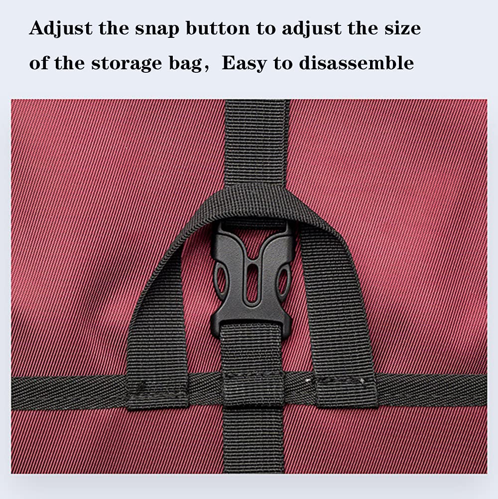 Climbing Quickdraw Storage Bag - Durable Waterproof Foldable Gear Organizer with Carabiner Hook for Rock Climbing Equipment | Perfect for Outdoor Adventures & Gear Organization (Black)