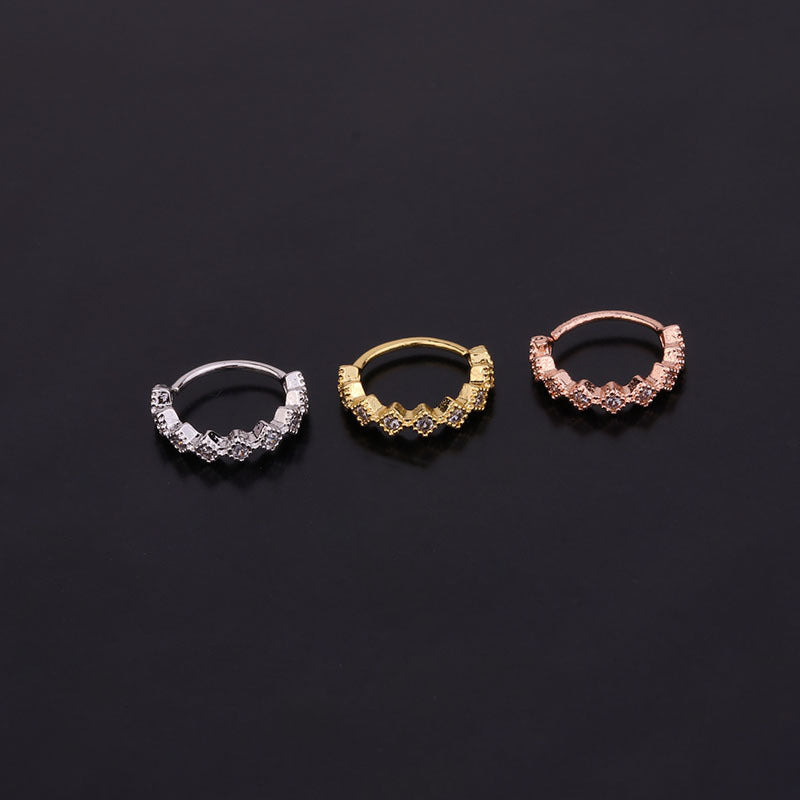 18K Gold Cartilage Hoop Septum Nose Ring - Elegant Body Jewelry for Women & Men | Perfect for Nose Piercing, Septum Rings & Cartilage Earrings | HSPJ234