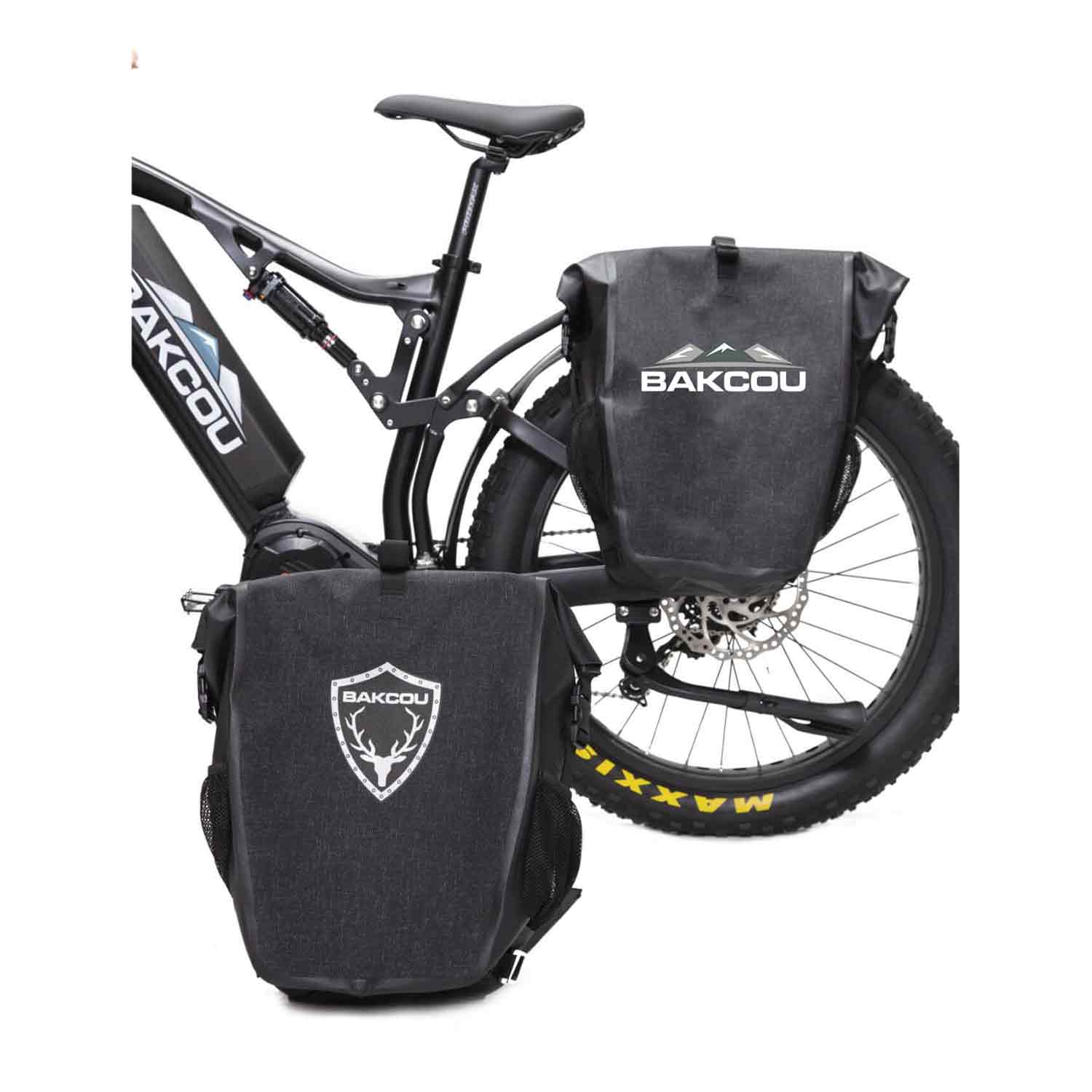 Bakcou Pannier Bags - Waterproof Bike Saddlebags for Commuting, Touring & Outdoor Adventures - Durable Cycling Accessories for Mountain & Electric Bikes - Perfect for Groceries, Work Gear & Camping Supplies