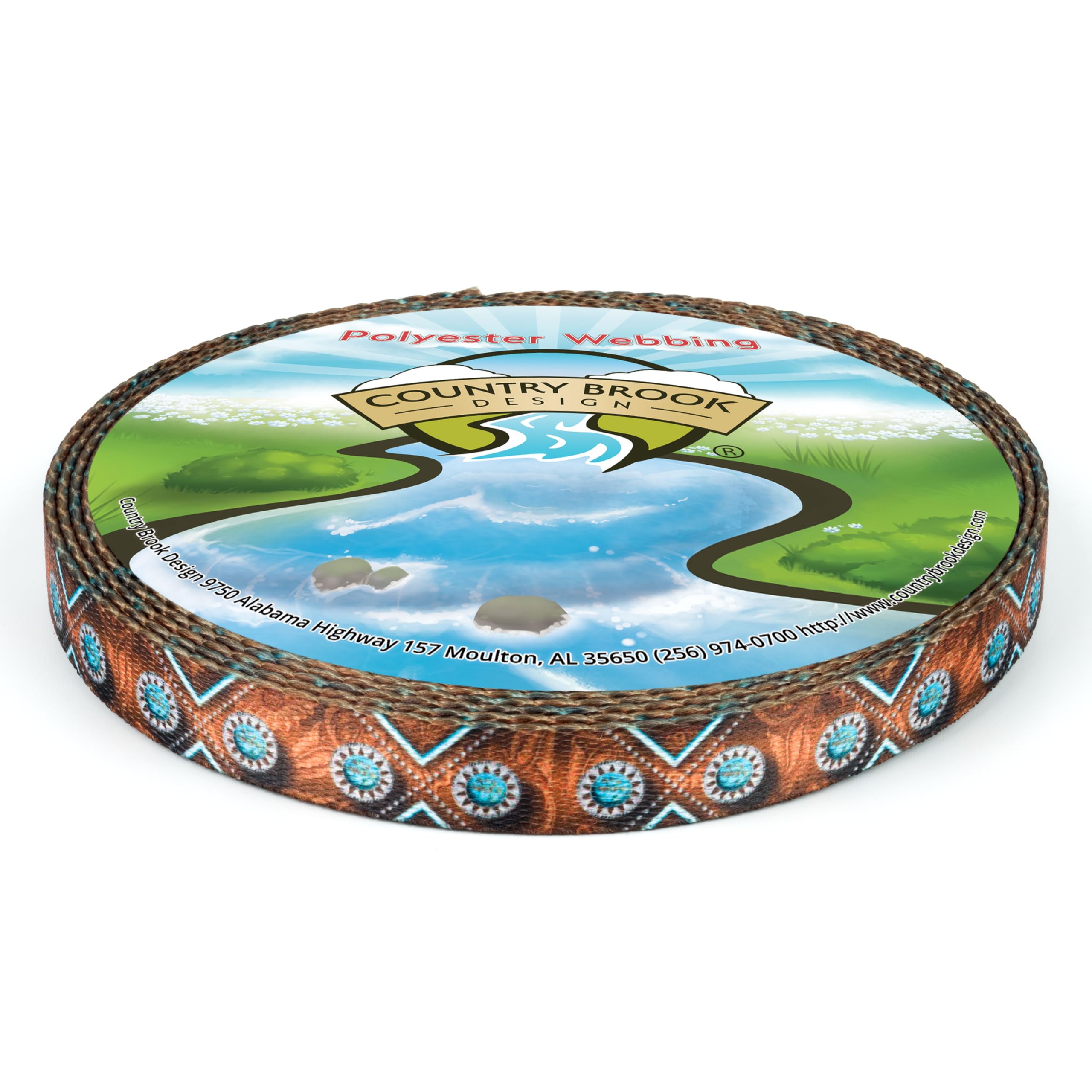 Country Brook Design - Durable Polyester Webbing for Saddles, Horse Tack & DIY Projects - Perfect for Equestrian Gear, Pet Collars & Outdoor Equipment