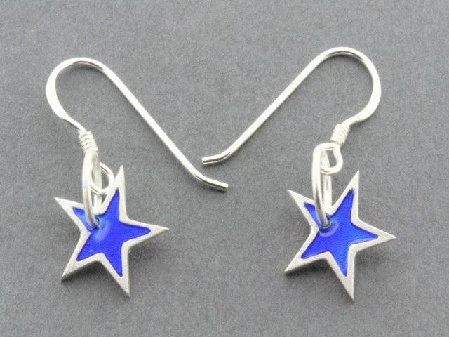 Handmade Blue Star Drop Earrings - Enamel Dangle Jewelry for Women - Perfect for Parties, Weddings & Everyday Wear