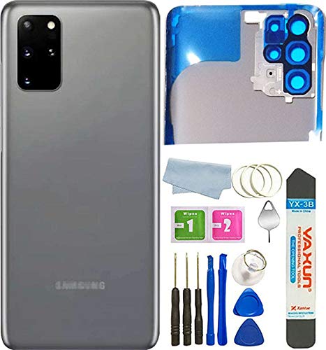 Galaxy S20 Plus 5G Back Cover Replacement - Premium Tempered Glass Case in Gray - Perfect for Screen Protection & Phone Aesthetics - Ideal for Everyday Use, Travel & Work