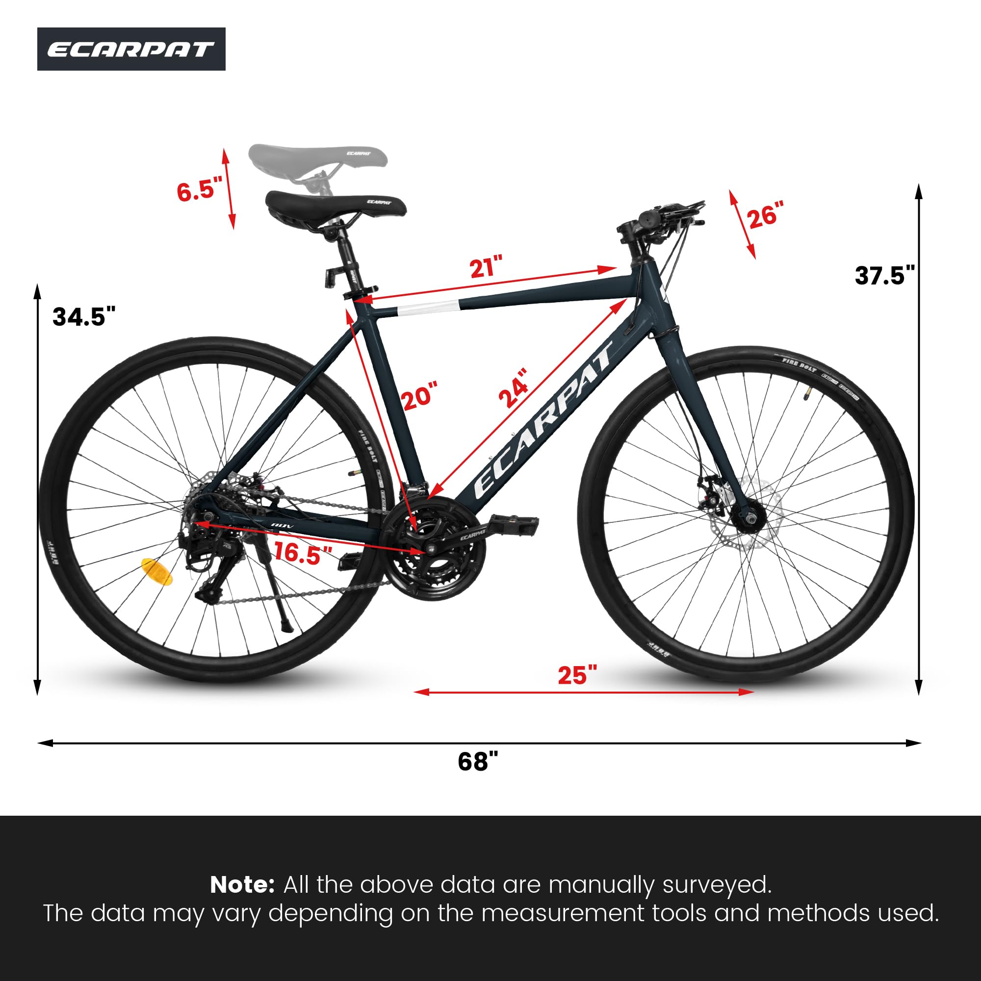 700C 28C Hybrid Road Bike for Men & Women - 24 Speed Lightweight Aluminum Frame with Disc Brakes - Perfect for Commuting, City Riding & Road Racing | Ideal for Daily Work Commute & Fitness Cycling