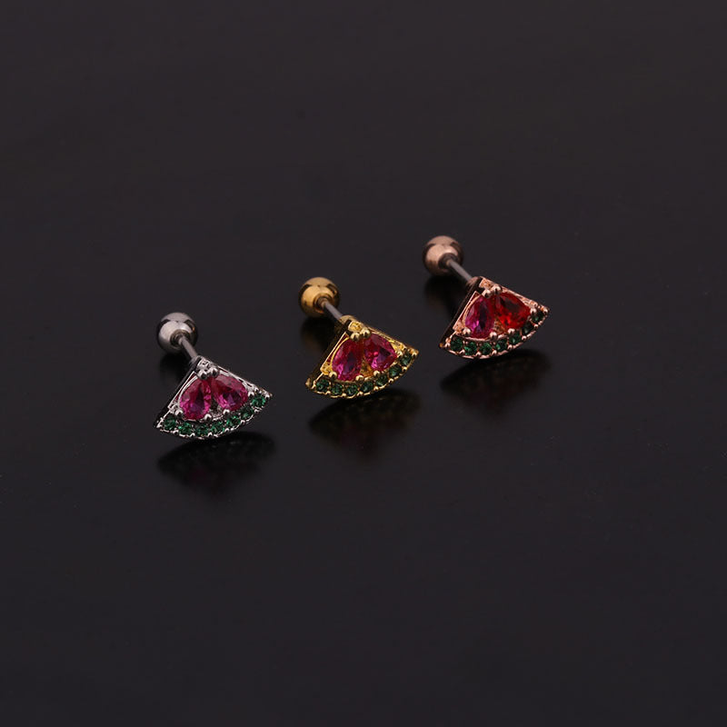 20G Cartilage Tiny Stud Earrings - Cute Fruit Shaped Ear Studs for Women | Perfect for Daily Wear, Parties & Gifts
