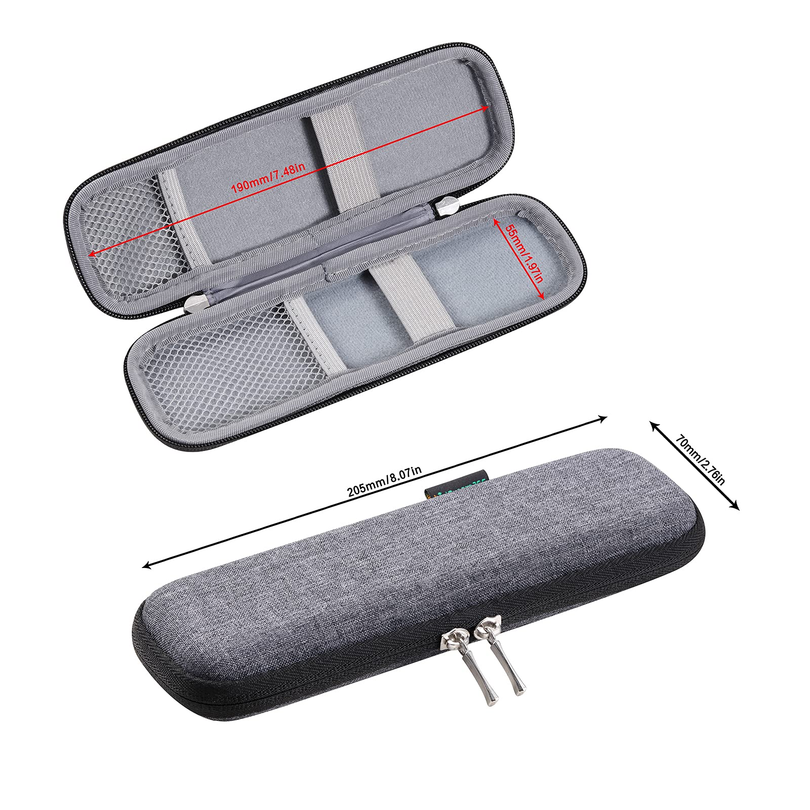iDream365 Small Pencil Case Holder - Premium Hard Pen Organizer for Executive Fountain Pens, Ballpoint Pens & School Supplies (Grey) - Perfect for Office, School & Travel Organization
