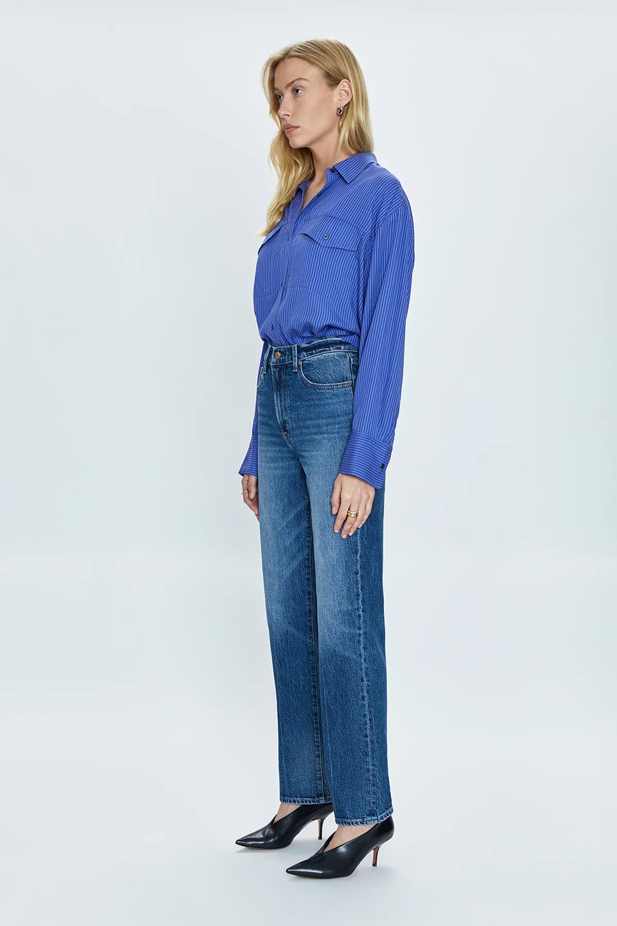 Cassie Jeans in Palladium - High Waist Stretch Denim Pants for Women | Comfortable & Stylish for Casual Wear, Office, and Date Night
