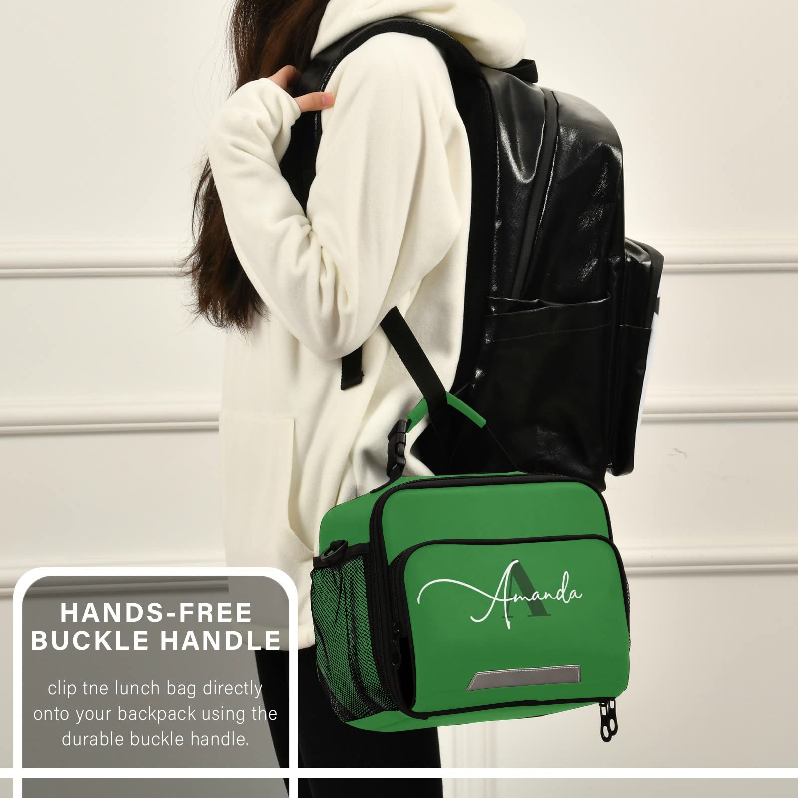 Eco-Friendly Insulated Lunch Bag with Adjustable Shoulder Strap - Lightweight Thermal Lunch Box for Women, Students, Office & School - Perfect for Work, Picnic, Hiking and Outdoor Activities
