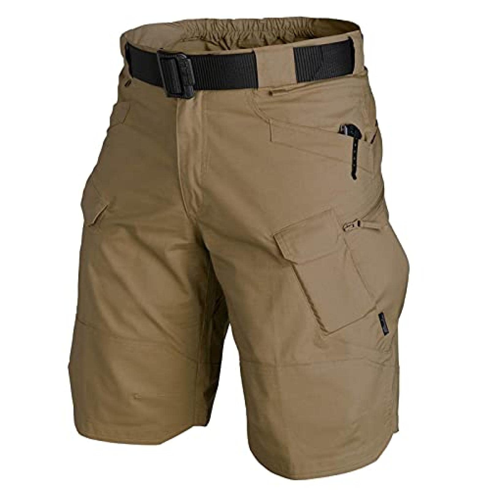 Bospose Men's Waterproof Tactical Shorts with Velcro & Belt - Quick Dry, Breathable, Relaxed Fit for Urban, Outdoor Hiking & Adventure Activities