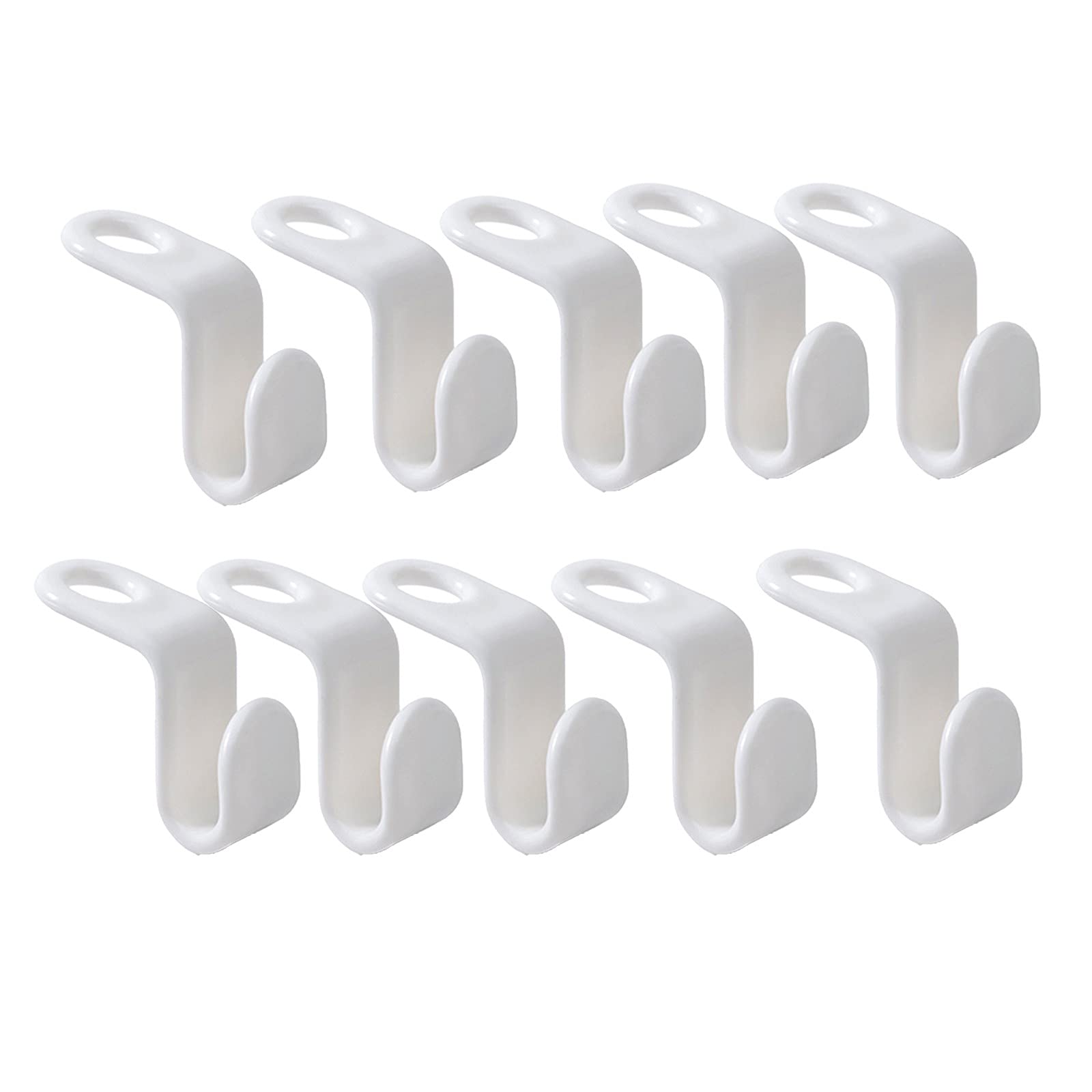 10-Pack Space Saving Clothes Hanger Connector Hooks - Cascading Hanger Organizer for Closet, Wardrobe & Laundry Room - Durable Magic Extension Hooks for Shirts, Pants, Jackets & More - Perfect for Small Spaces & Closet Organization