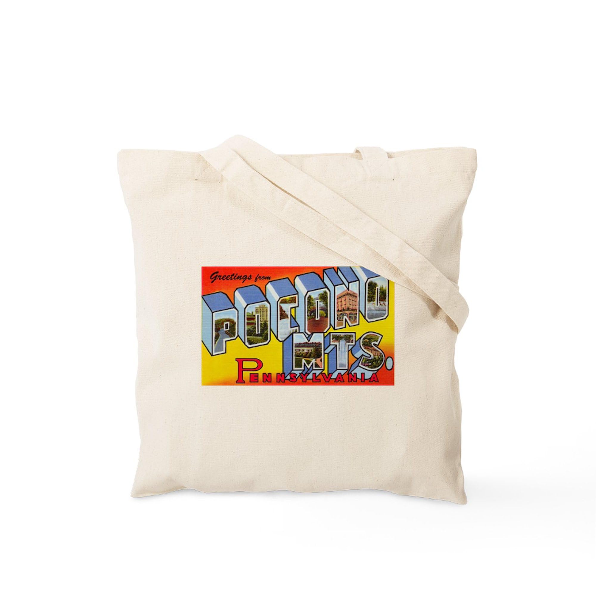 Pocono Mountains Pennsylvania Canvas Tote Bag - Eco-Friendly Reusable Shopping Bag for Groceries, Beach & Travel | Natural Cotton Carryall