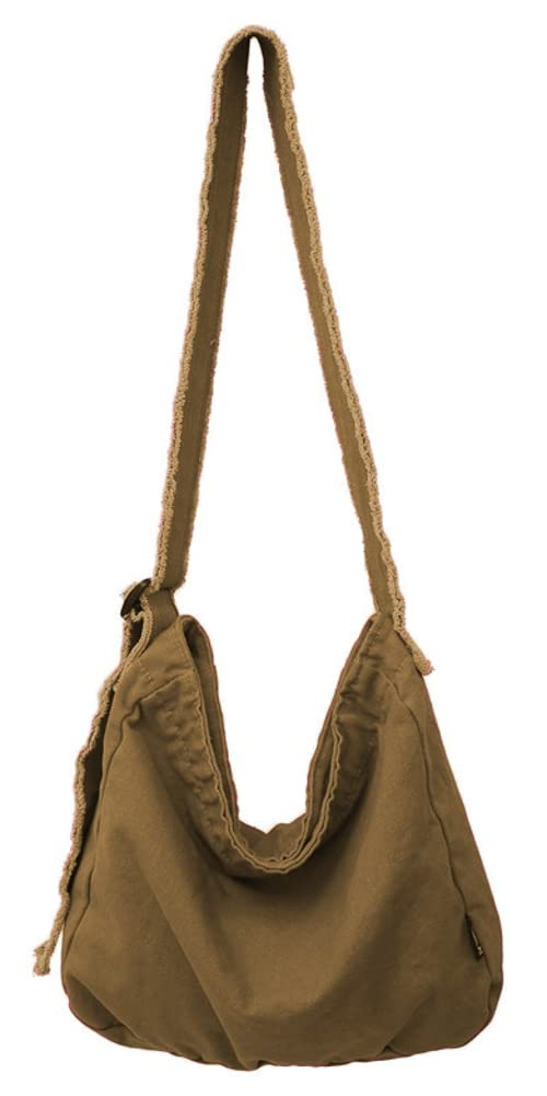 Women's Large Canvas Hobo Bag - Stylish Crossbody Shoulder Bag for Casual Outfits, Perfect for Shopping, Travel & Everyday Use | Durable & Spacious Satchel Messenger Purse