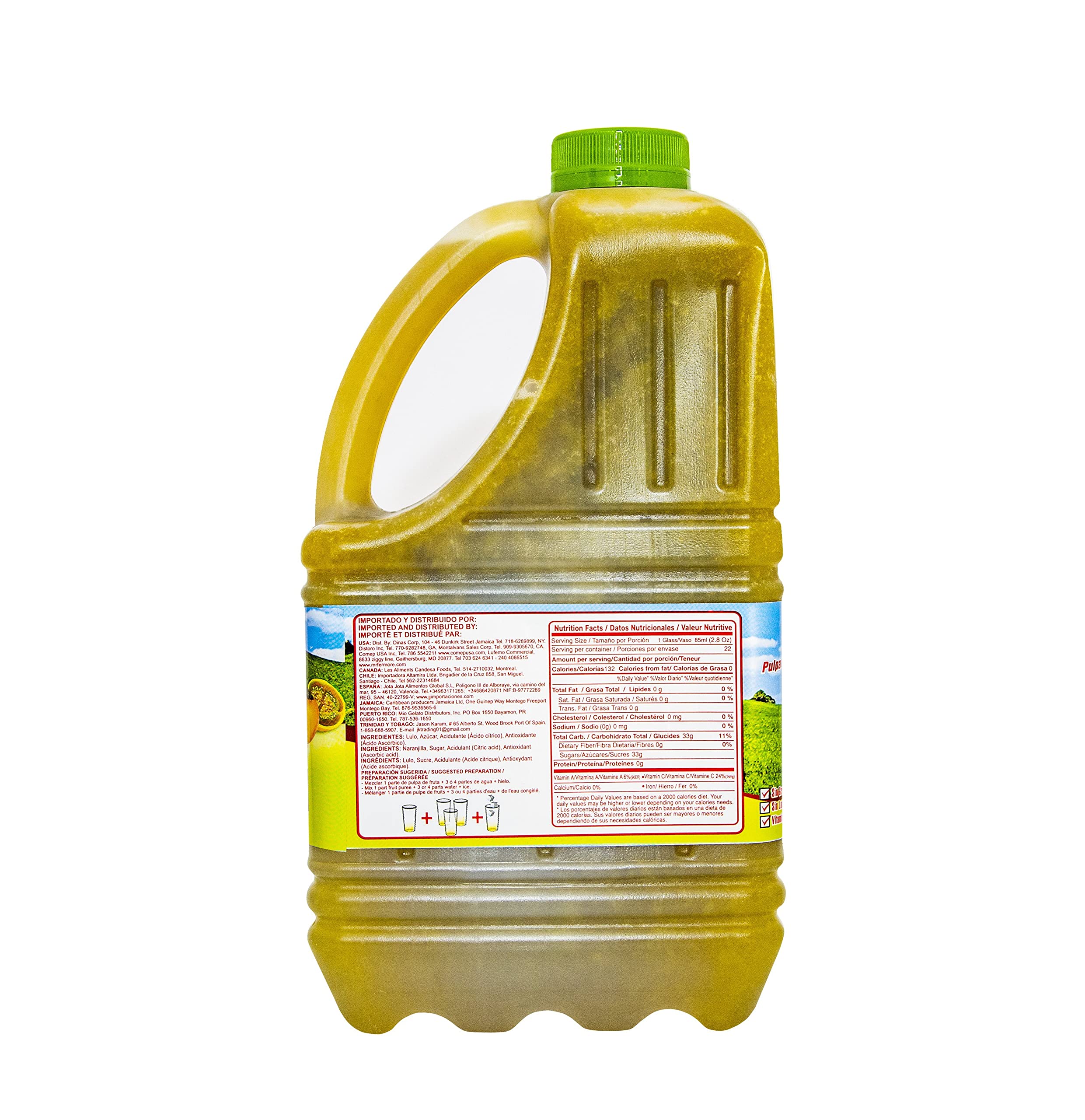 Organic Canoa Fruit Pulp - 64 Fl Oz (1.89L) - 100% Real Fruit Puree for Juices, Cocktails, Smoothies & Desserts - Natural Tamarind Flavor - Perfect for Mocktails, Baking & Healthy Snacks