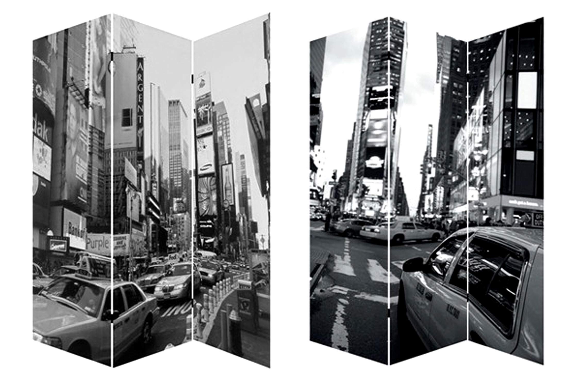 Stylish New York City Room Divider - Foldable Privacy Screen for Home & Office - Perfect for Studio Apartments, Dorms, and Open Spaces