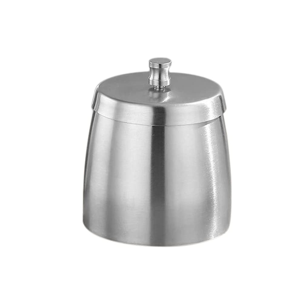Premium Stainless Steel Windproof Outdoor Ashtray with Lid - Waterproof Cigarette Ashtray for Patio, Garden, Poolside, Camping & Smoking Areas - Ideal for Home, Bar, Restaurant & Travel Use