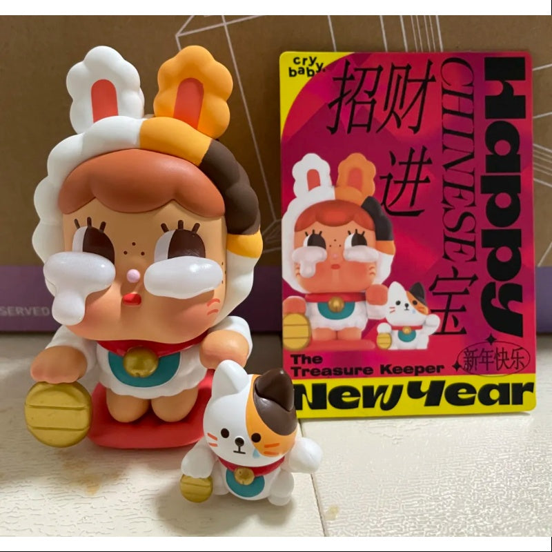 Pop Mart Crybaby Three Two One Chinese New Year Series The Treasure Keeper - Limited Edition Collectible Figure for Display & Gift Giving
